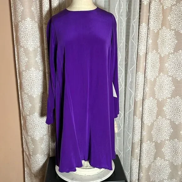 Vintage Pat Argenti Collection 100% Silk Dress Size 10 - Picture 1 of 11